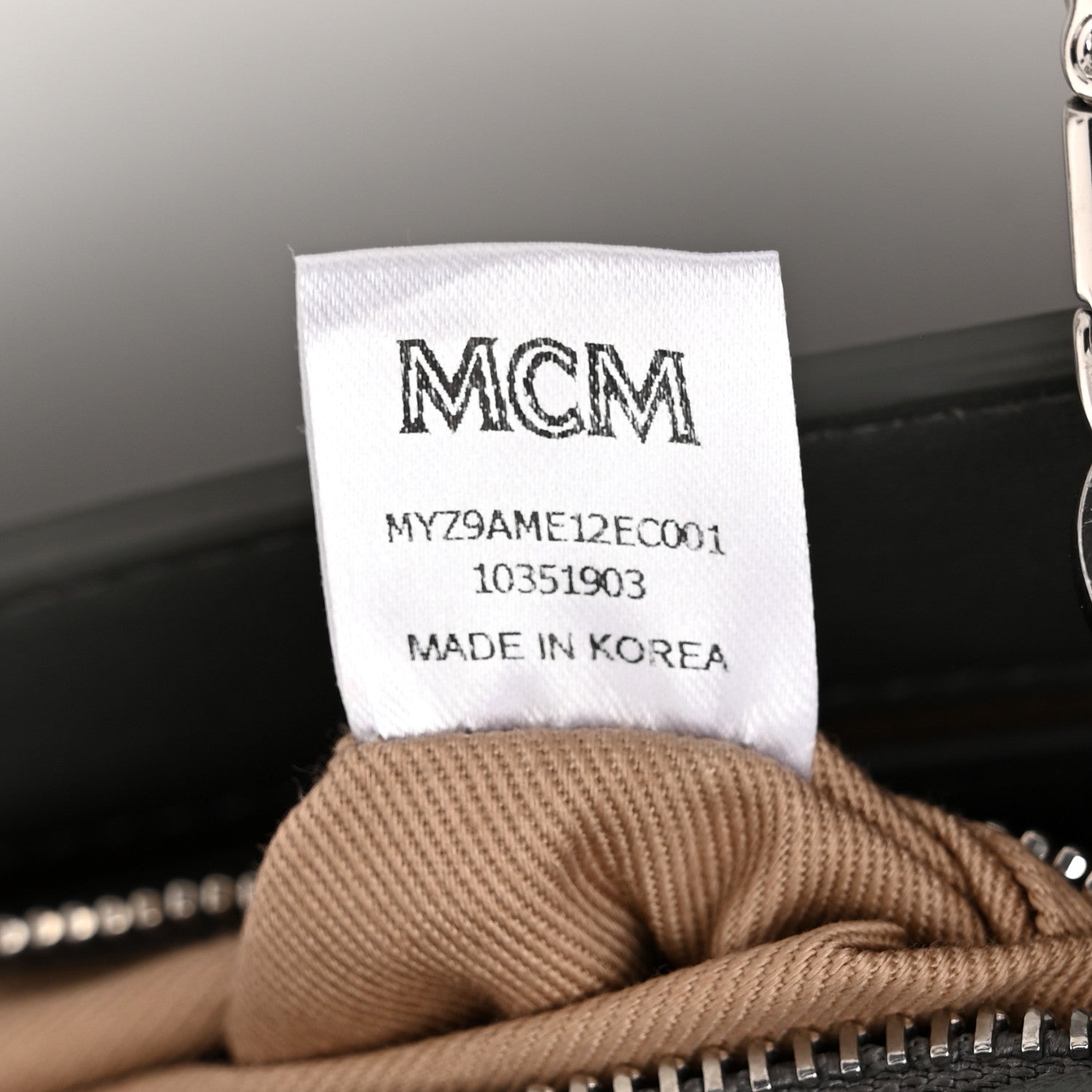 MCM Calfskin Ottomar Monogram Medium Millie Crossbody Bag Charcoal 6 of 10