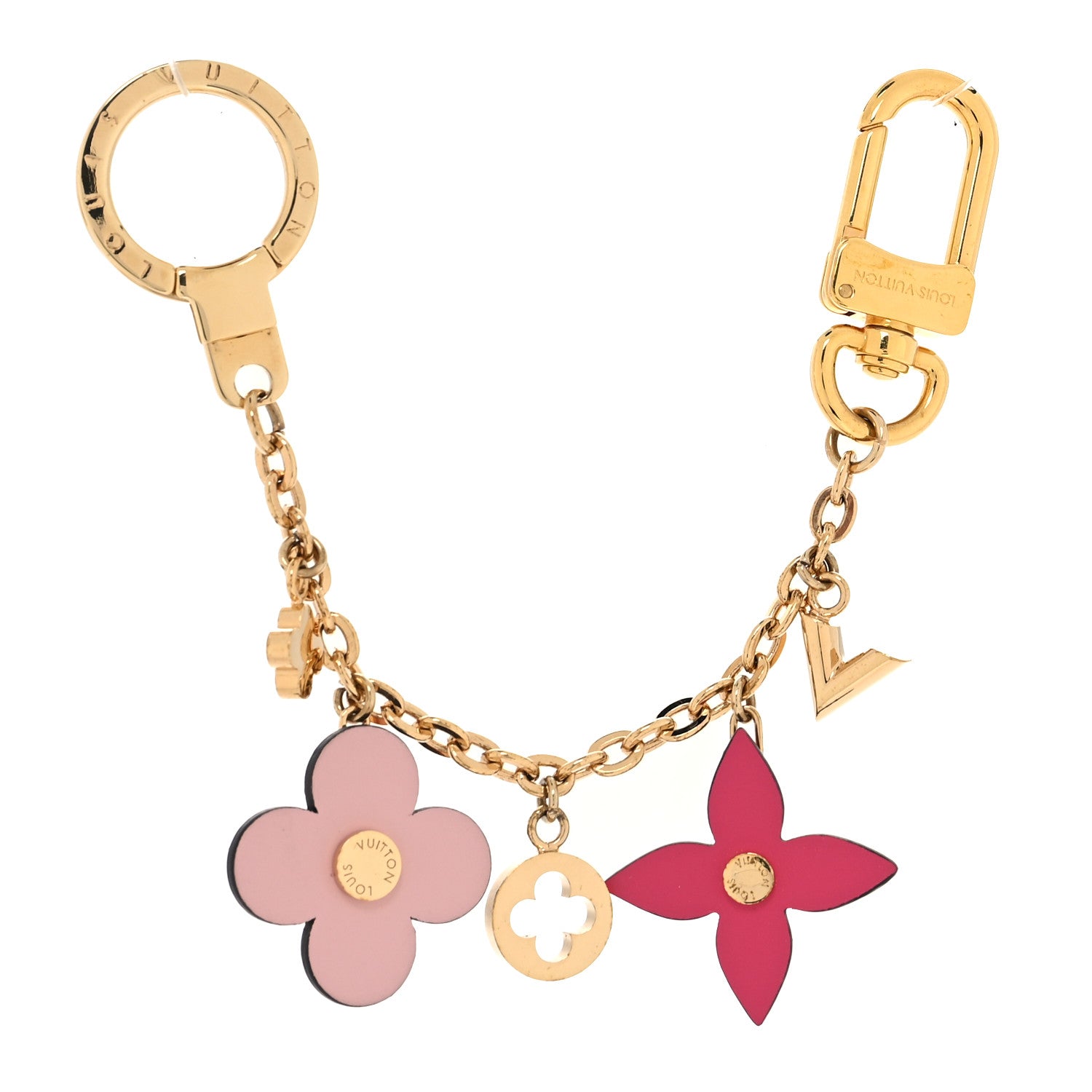 Louis Vuitton Blooming Flowers Bag Charm Key Holder Rose Ballerine 1 of 5