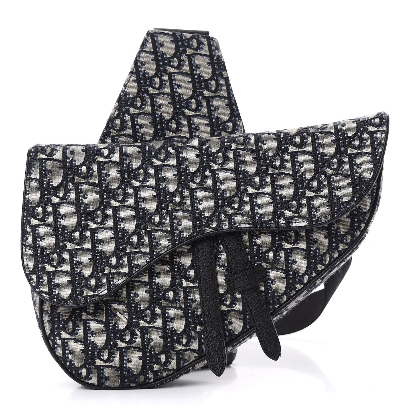 Oblique Mens Saddle Bag Blue