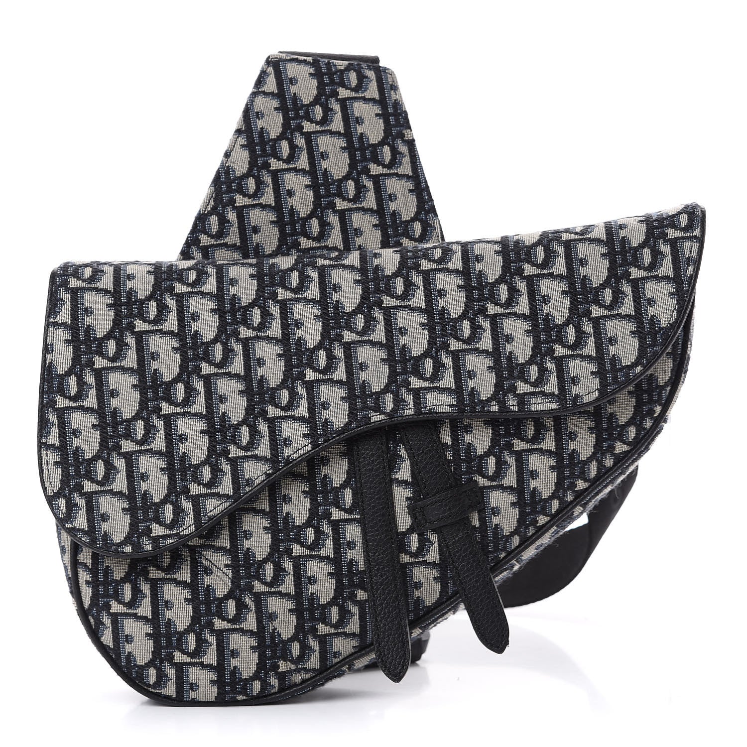Christian Dior Oblique Mens Saddle Bag Blue 1 of 10