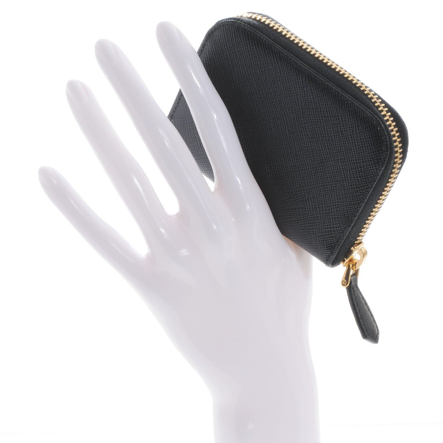 Saffiano Metal Coin Purse Nero Black