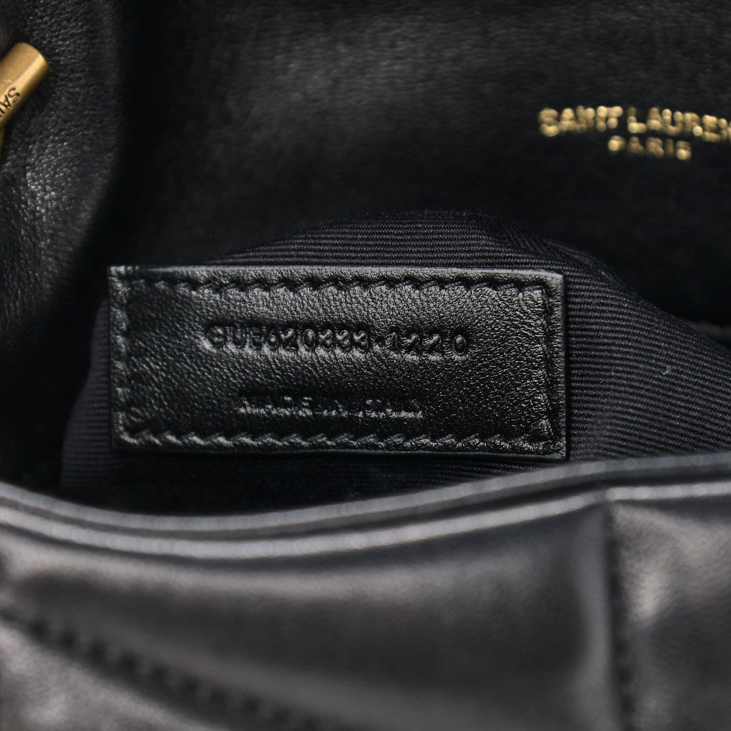 Saint Laurent Lambskin Quilted Toy Loulou Puffer Monogram Chain Satchel Black 8 of 12