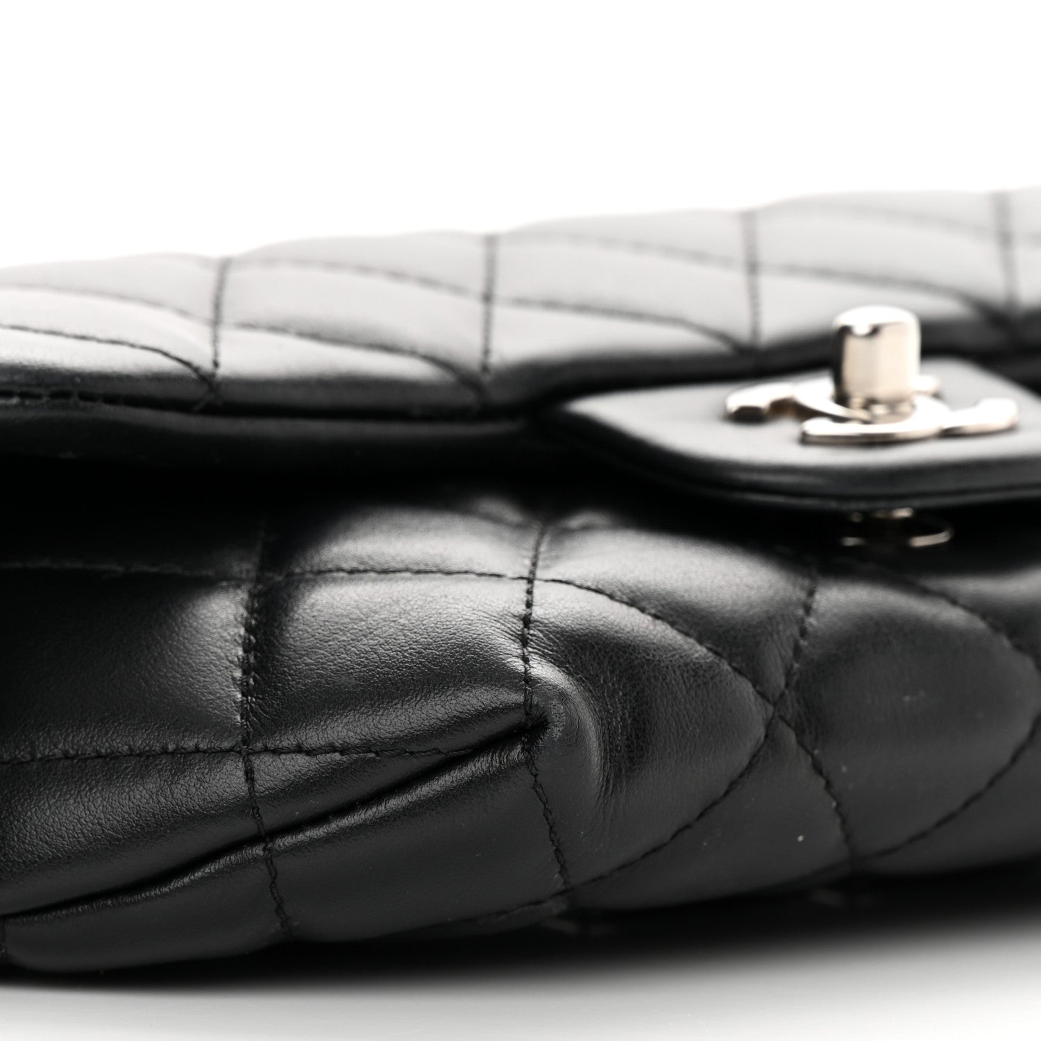 Chanel Calfskin Quilted CC Uniform Flap Belt Bag Black 10 of 16