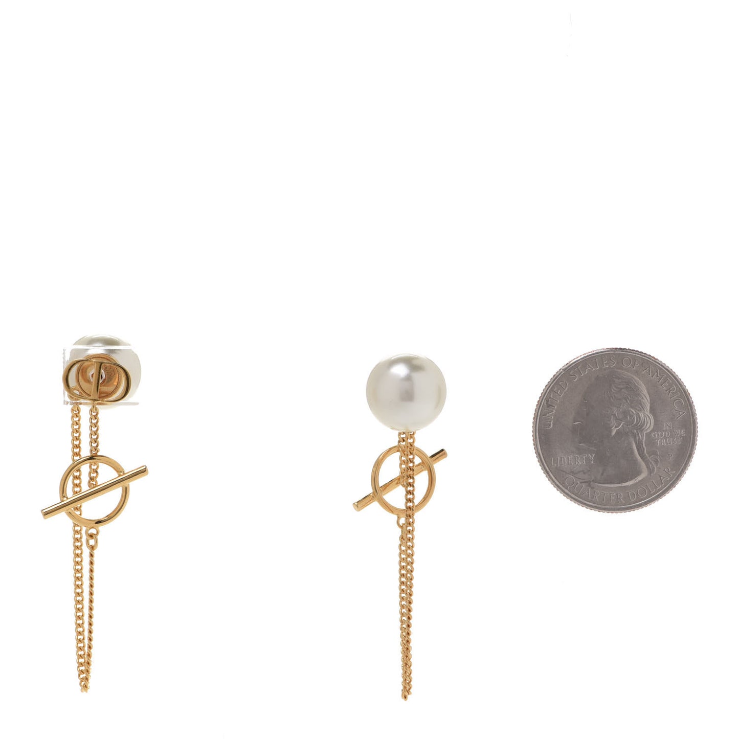 Pearl Tribales Earrings Gold White