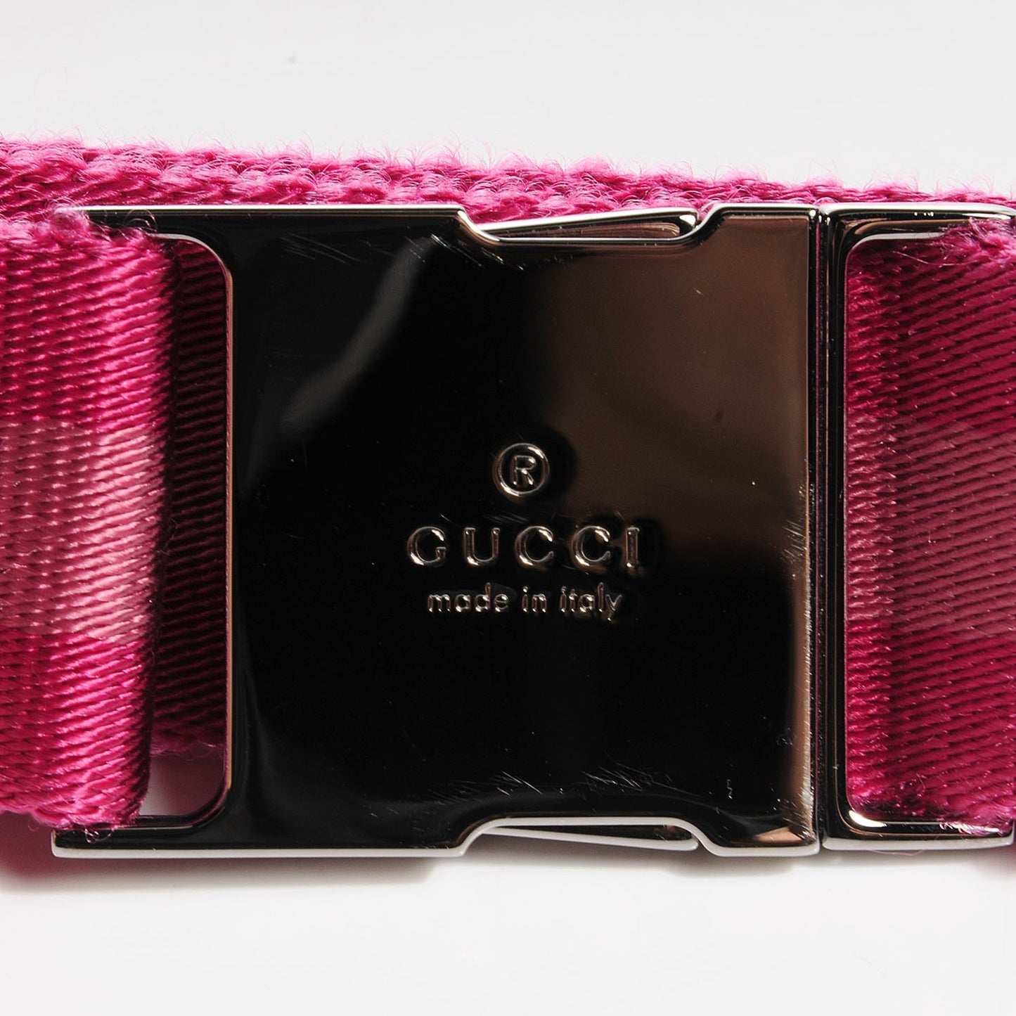 GG Monogram Web Double Pocket Belt Bag Pink