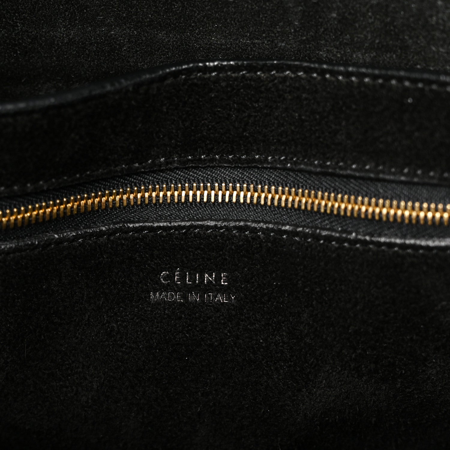 Celine Soft Grained Calfskin Sangle Bucket Bag Black 6 of 9