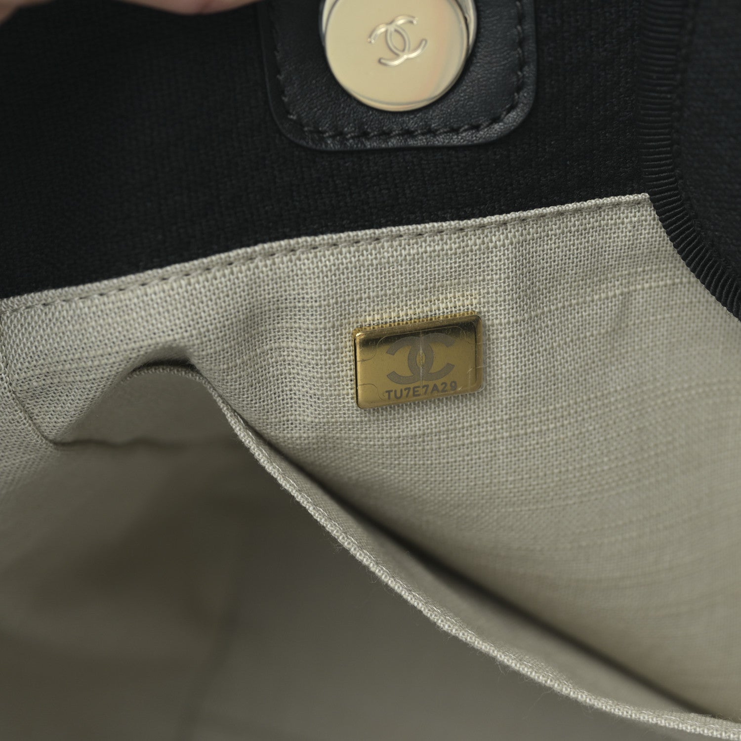 Chanel Mixed Fibers Small Deauville Tote Black 7 of 10