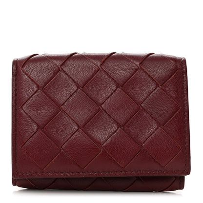 Bottega Veneta Nappa Intrecciato Trifold Wallet Bordeaux 1 of 8