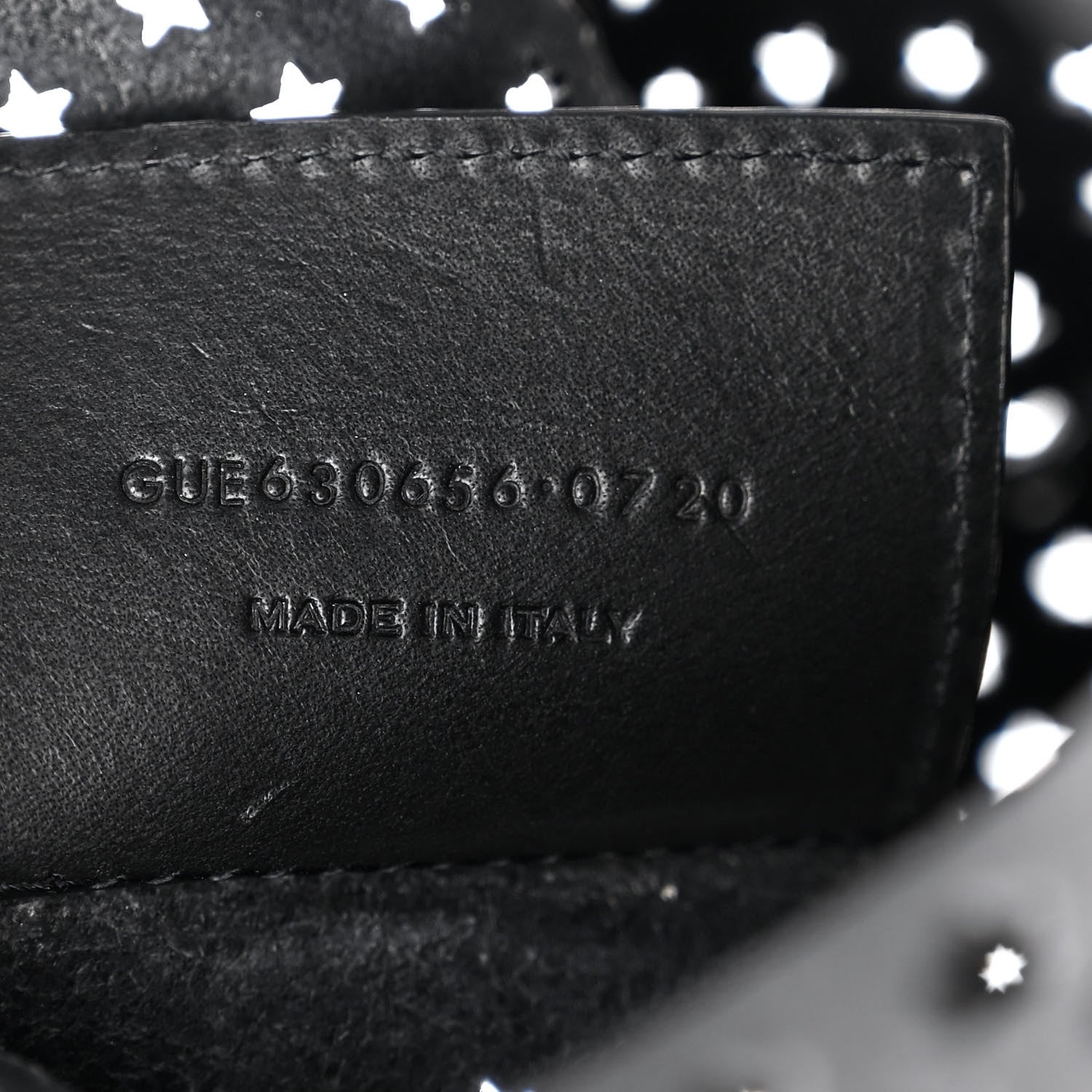 Saint Laurent Calfskin Star Perforated Large Shopping Tote Black 9 of 12