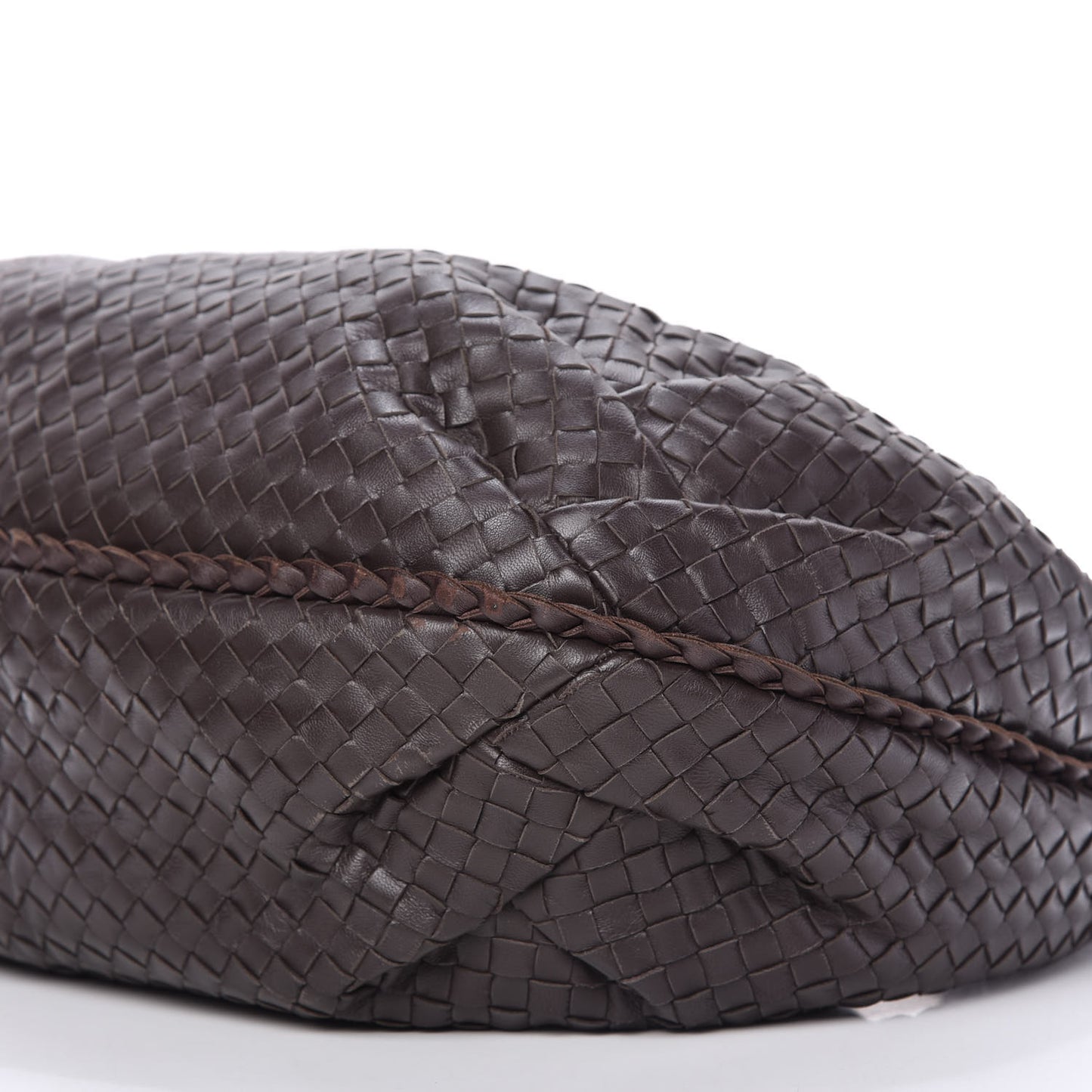 Nappa Intrecciato Large Belly Veneta Hobo Ebano