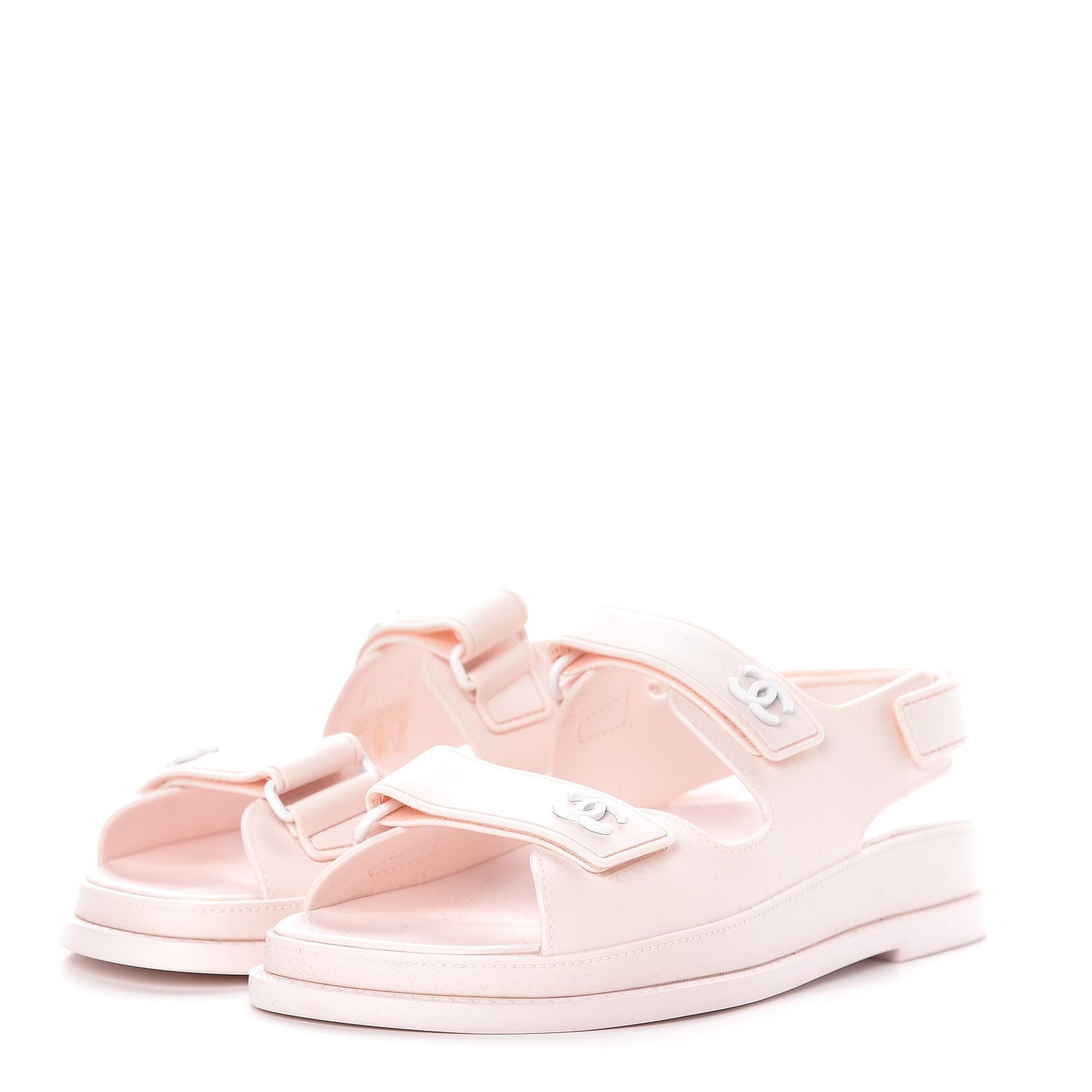 Rubber CC Flat Sandals 36 Pale Pink