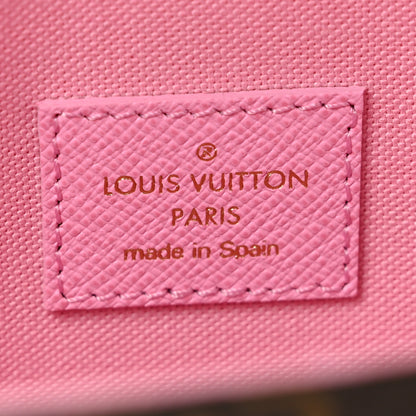 Louis Vuitton Monogram 2022 Christmas Animation Paris Pochette Felicie Chain Wallet Pink 7 of 10