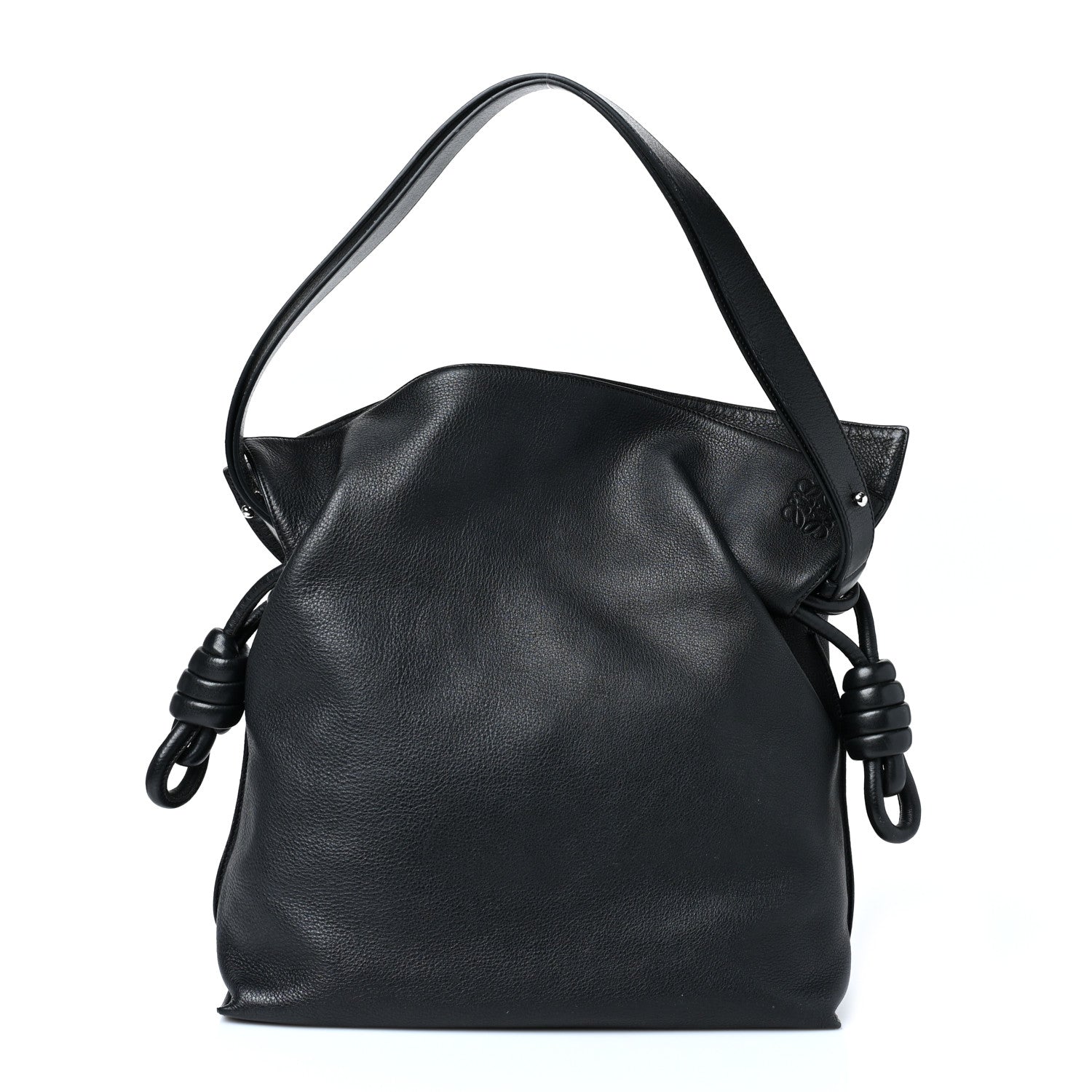 Loewe Calfskin Flamenco Knot Bag Black 1 of 8