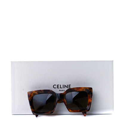 Celine Acetate Rectangle Sunglasses CL 401301 Dark Havana 6 of 6