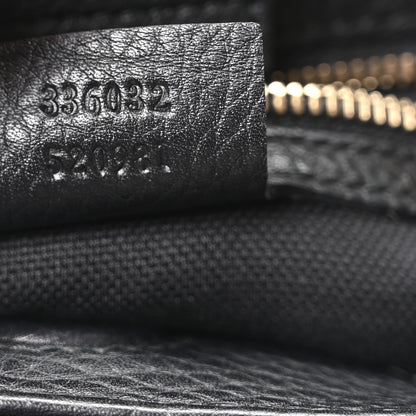 Gucci Calfskin Small Bamboo Shopper Tote Black 7 of 10