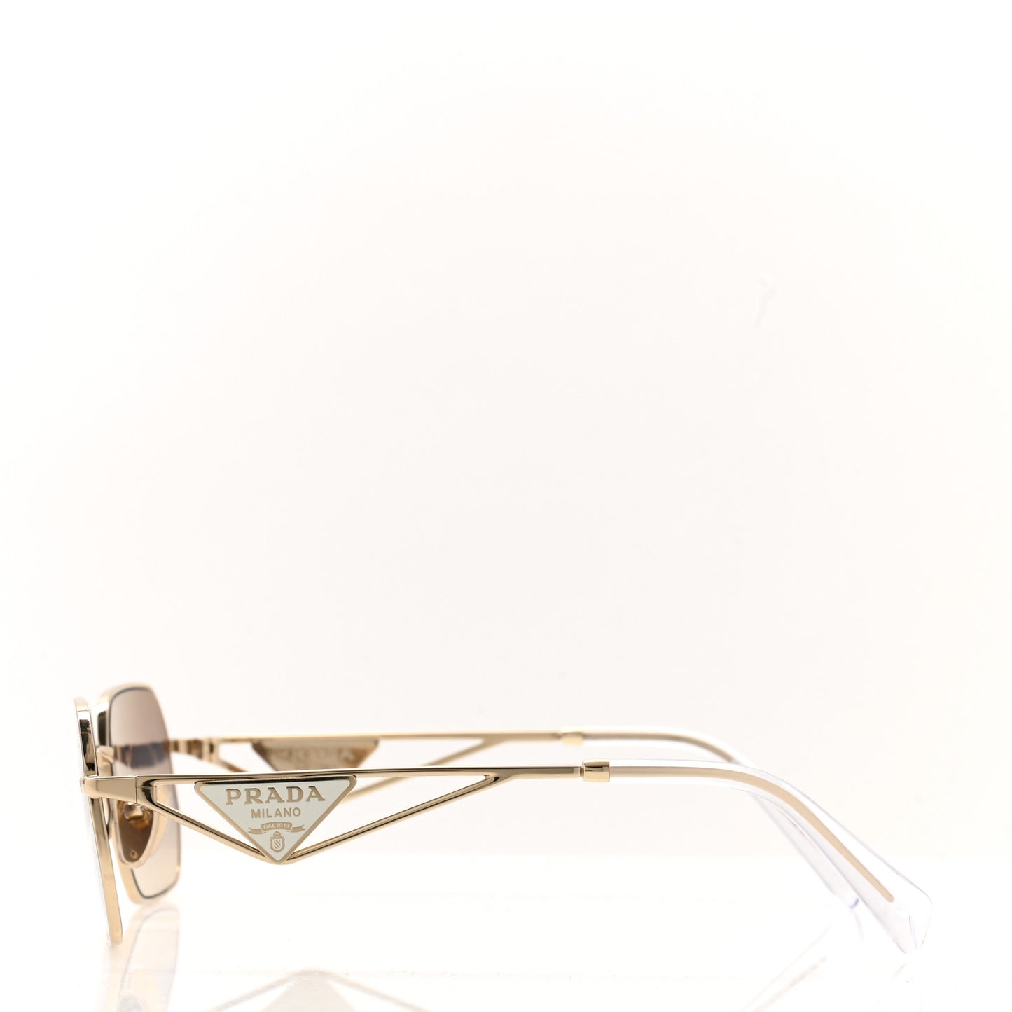 Metal Symbole Triangle Logo Sunglasses SPR A51 Gold Blue