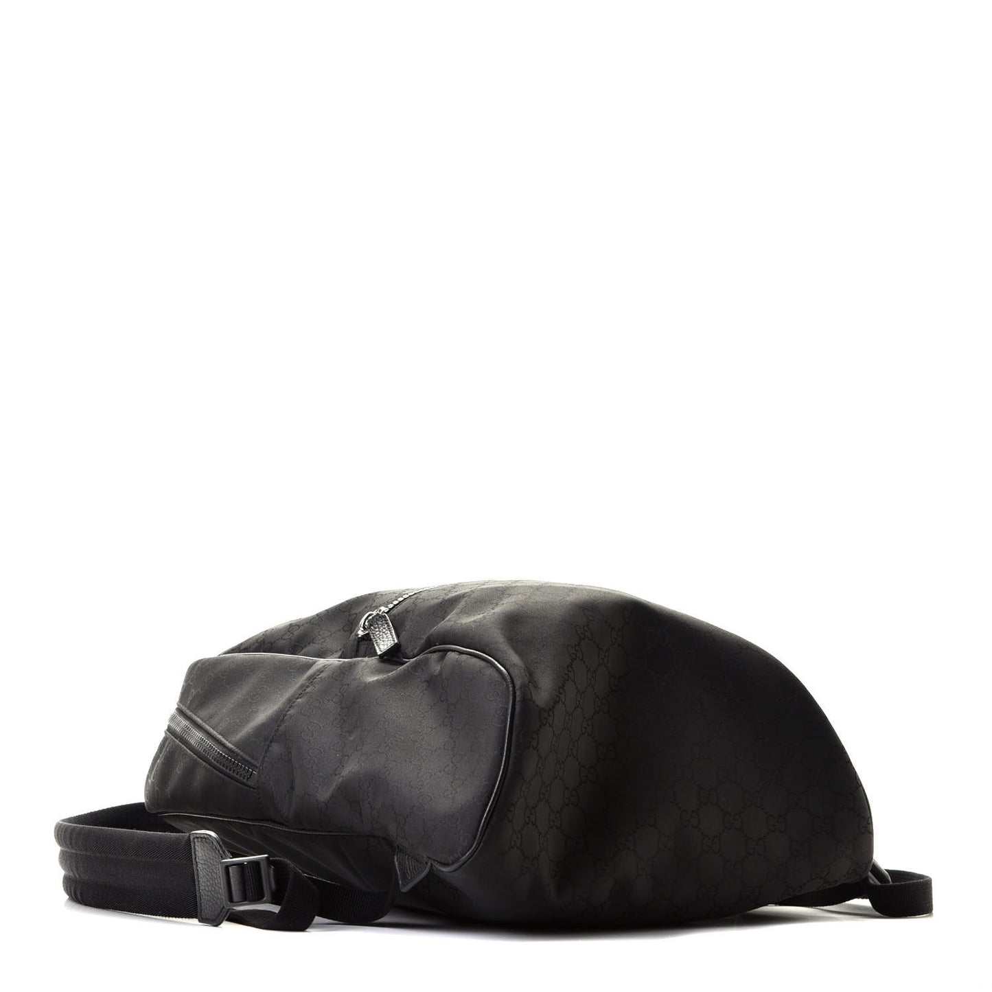Nylon Monogram Slim Backpack Black