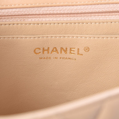 Chanel Lambskin Quilted Jumbo Single Flap Beige 6 of 10