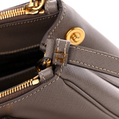 Prada Saffiano Small Galleria Double Zip Tote Argilla 13 of 29