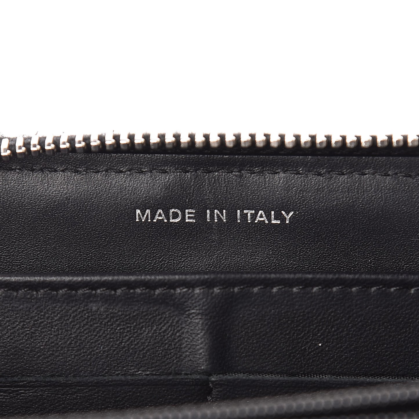 Patent Quilted Zip Around Wallet Black