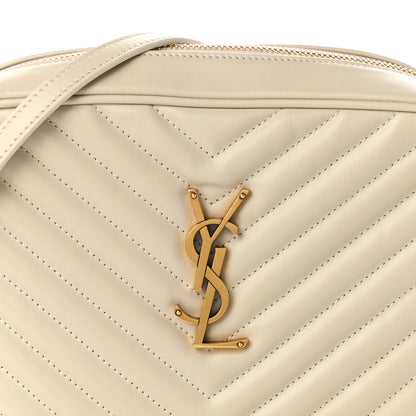Saint Laurent Calfskin Matelasse Monogram Lou Camera Bag Crema Soft 8 of 10