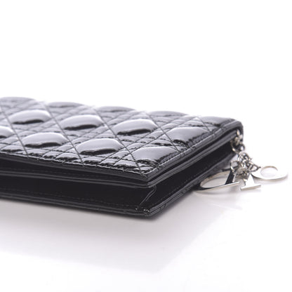 Christian Dior Patent Cannage Lady Dior Convertible Clutch Black 8 of 9