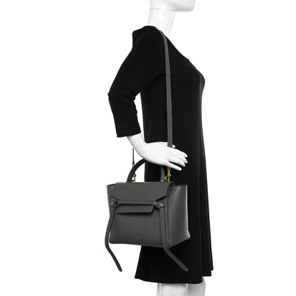 Celine Grained Calfskin Micro Belt Bag Grey 2 of 12