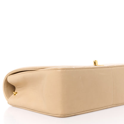 Chanel Lambskin Quilted Medium Single Flap Beige 11 of 12