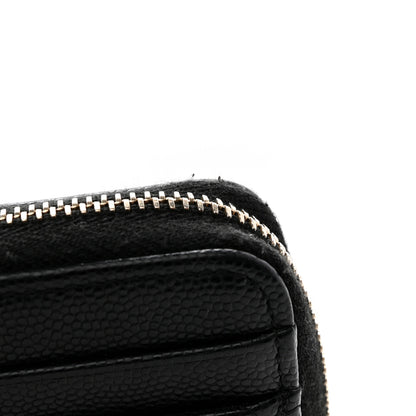 Chanel Caviar Quilted Zip Card Holder Black 11 of 12