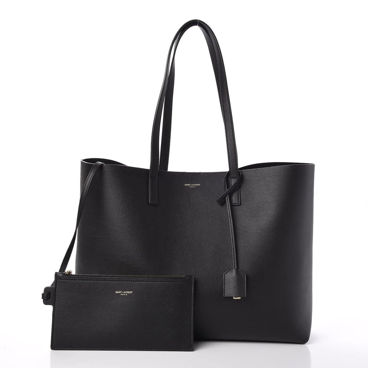 Calfskin Large Shopping Tote Black