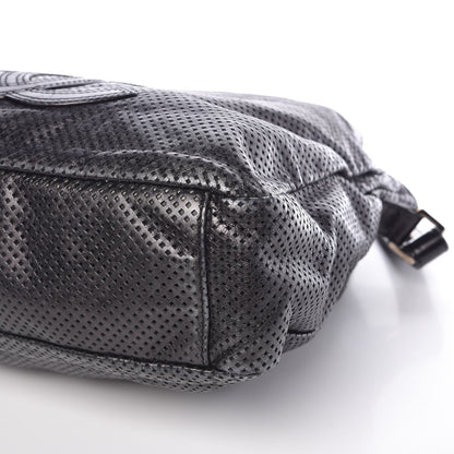 Chanel Glazed Calfskin Perforated Medium Rodeo Drive Tote Black 9 of 9
