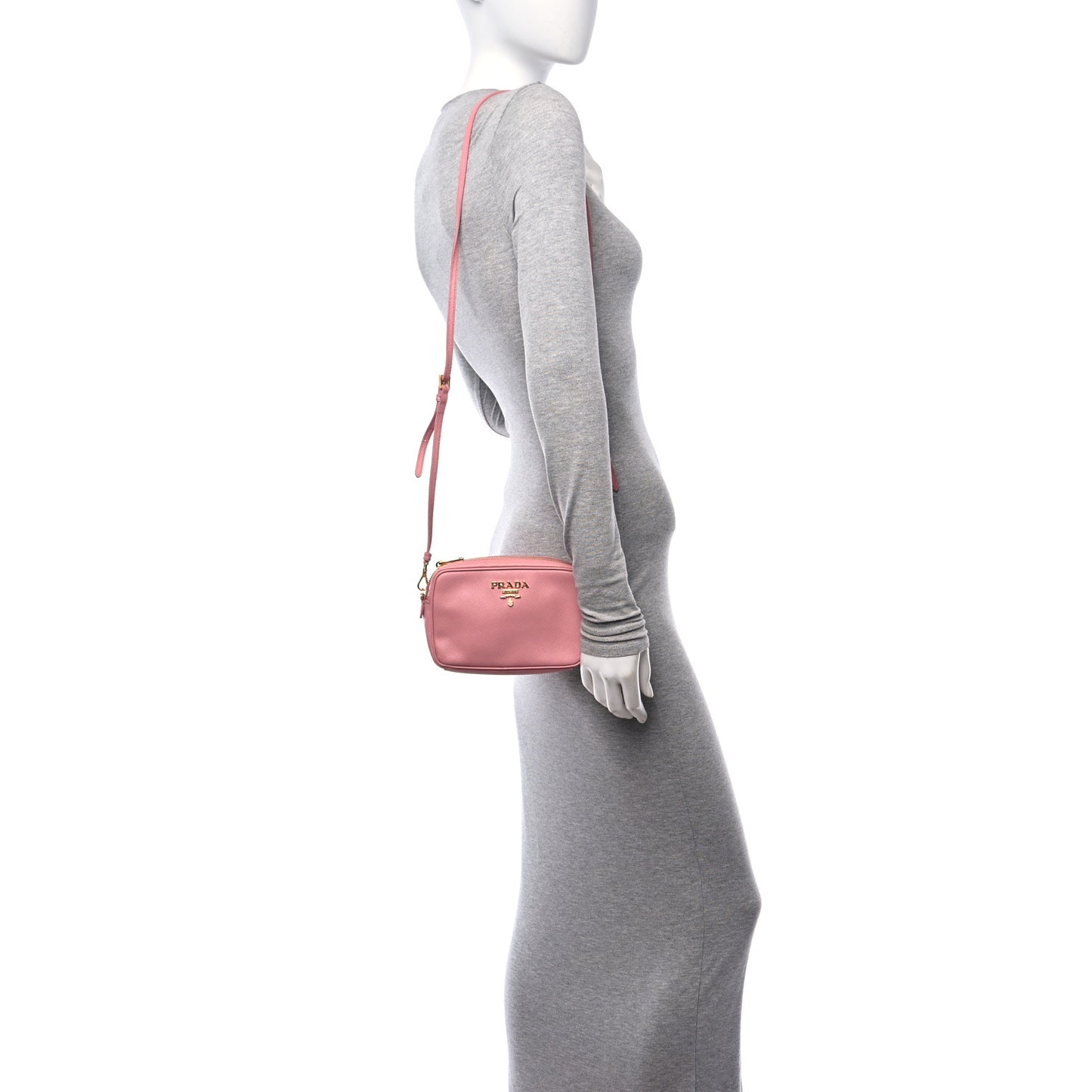 Saffiano Lux Small Camera Crossbody Bag Petalo