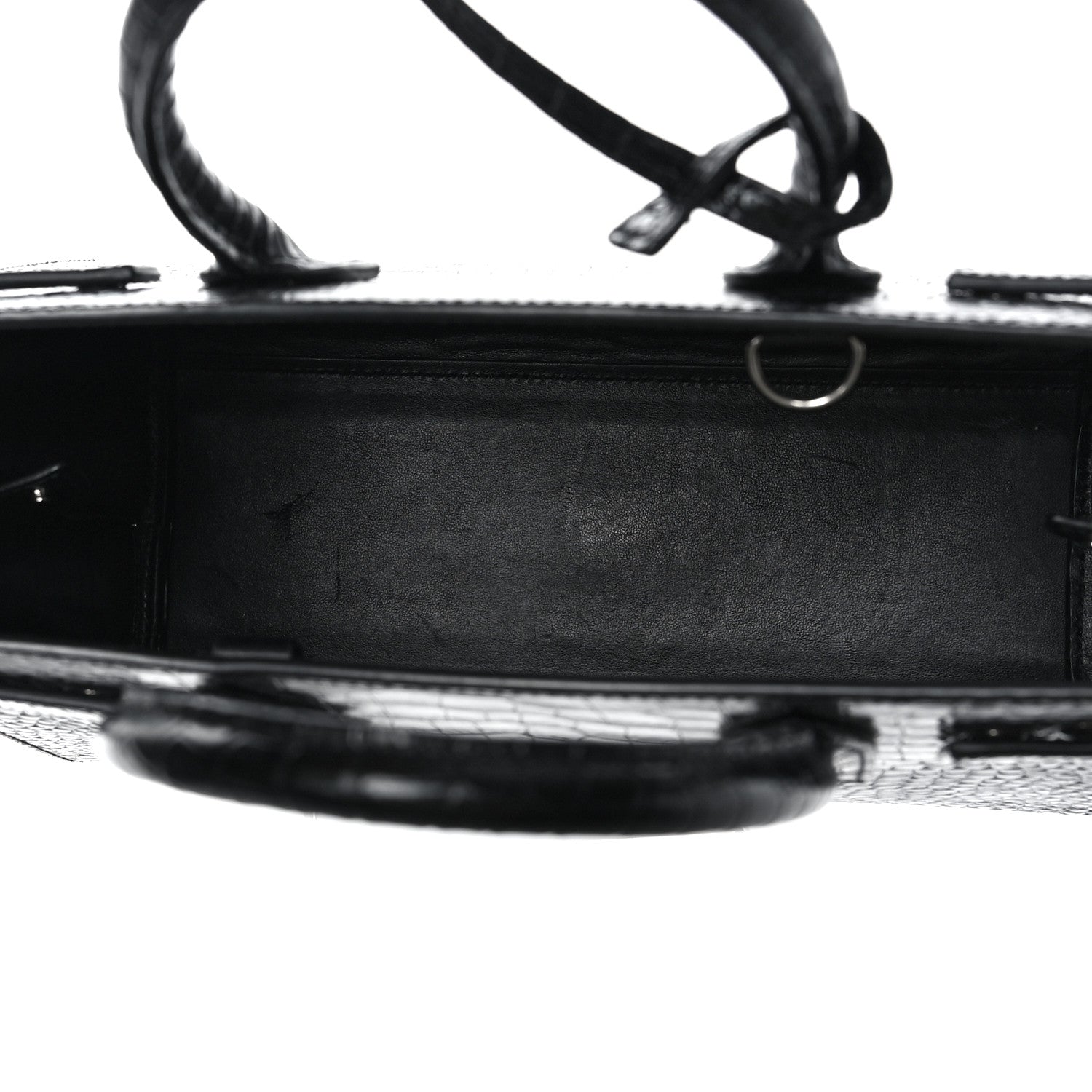 Saint Laurent Calfskin Crocodile Embossed Baby Sac De Jour Black 5 of 18