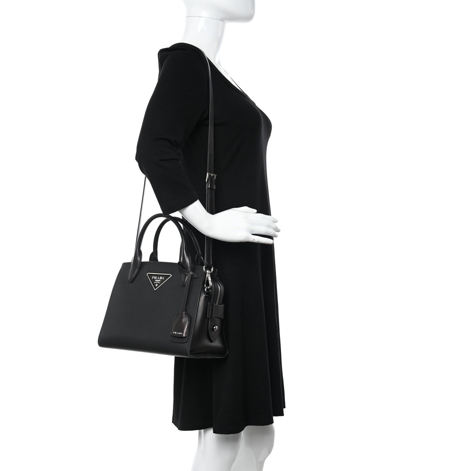 Prada Saffiano Cuir Kristen Black 2 of 20