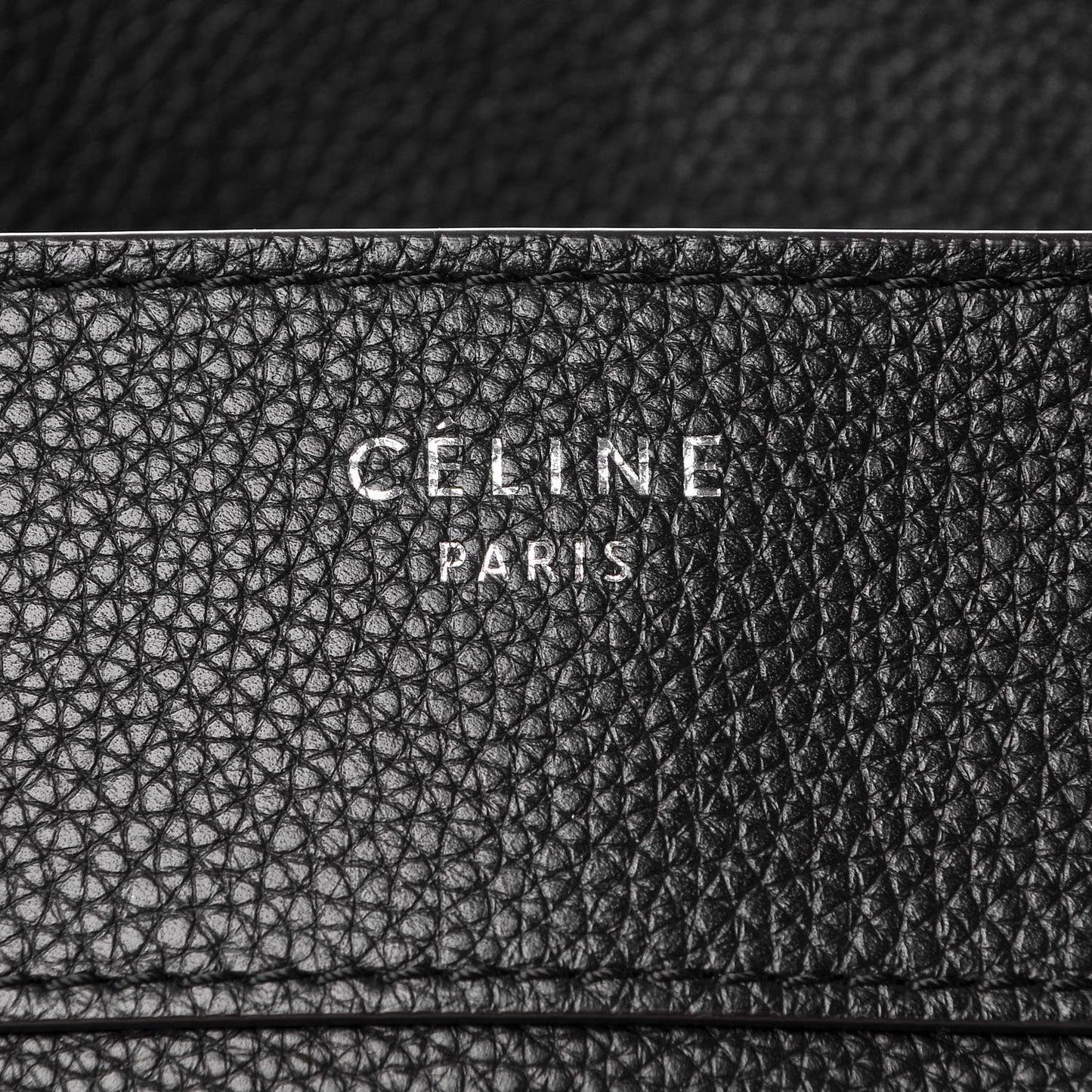 Drummed Calfskin Shoulder Luggage Black