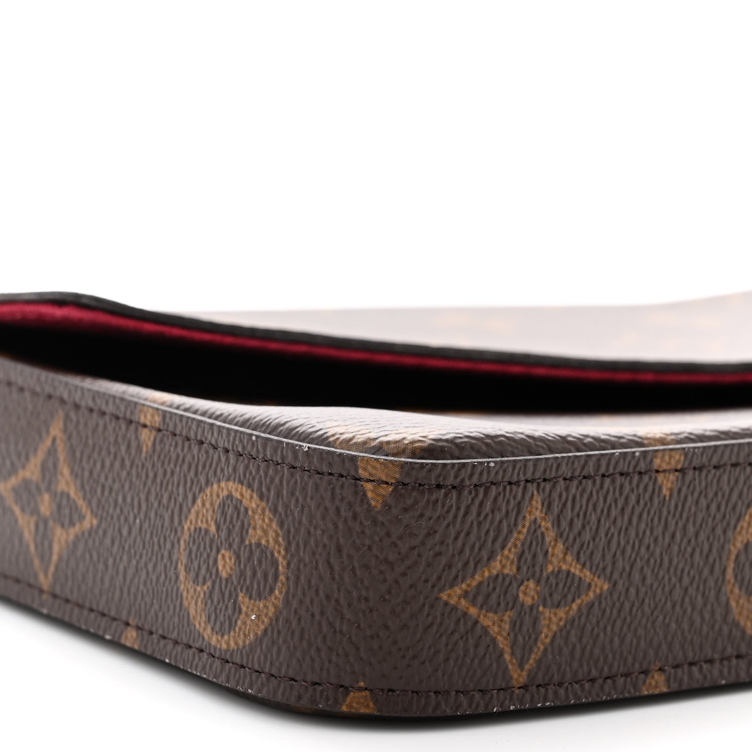 Louis Vuitton Monogram Pochette Felicie Chain Wallet Fuchsia 9 of 11