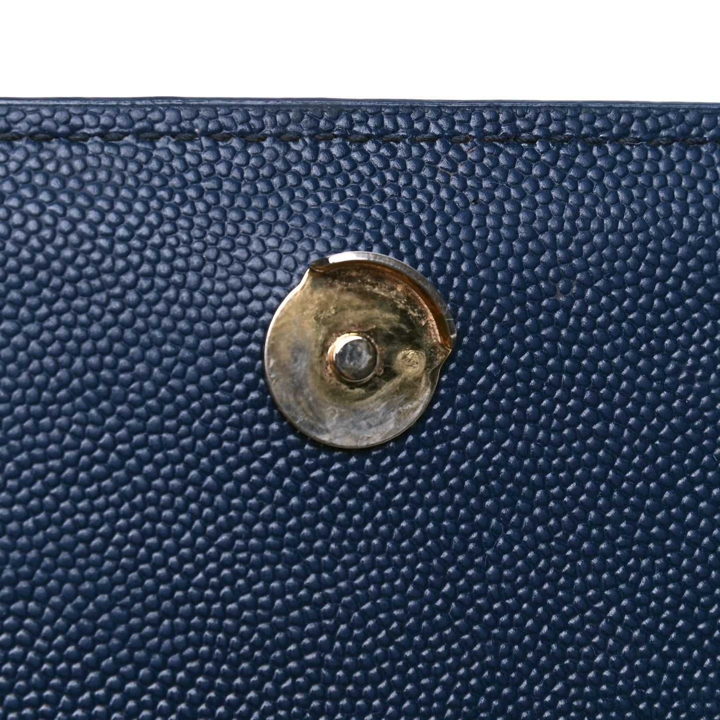 Grain De Poudre Medium Classic Monogram Kate Satchel Denim Blue