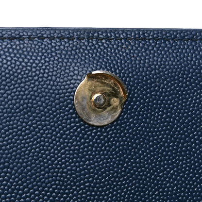 Saint Laurent Grain De Poudre Medium Classic Monogram Kate Satchel Denim Blue 6 of 7