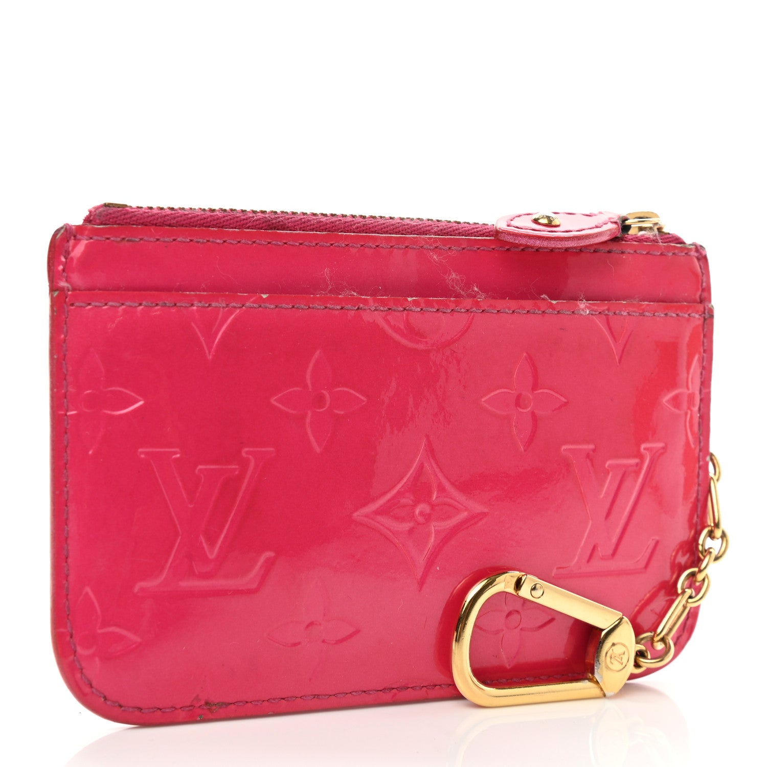 Louis Vuitton Vernis Key Pouch Rose Pop 3 of 12