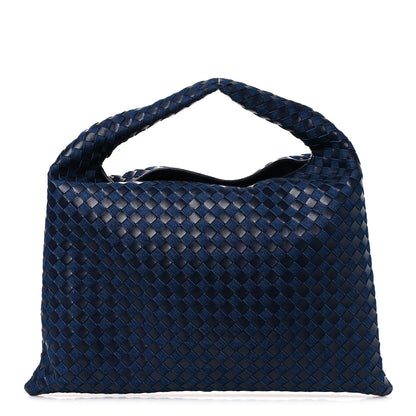 Bottega Veneta Denim Nappa Intrecciato Large Hop Abyss Indigo 1 of 9