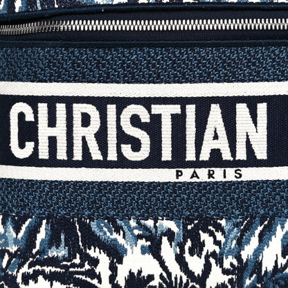 Christian Dior Canvas Embroidered Palm Tree Diortravel Vanity Case Blue Multicolor 8 of 12