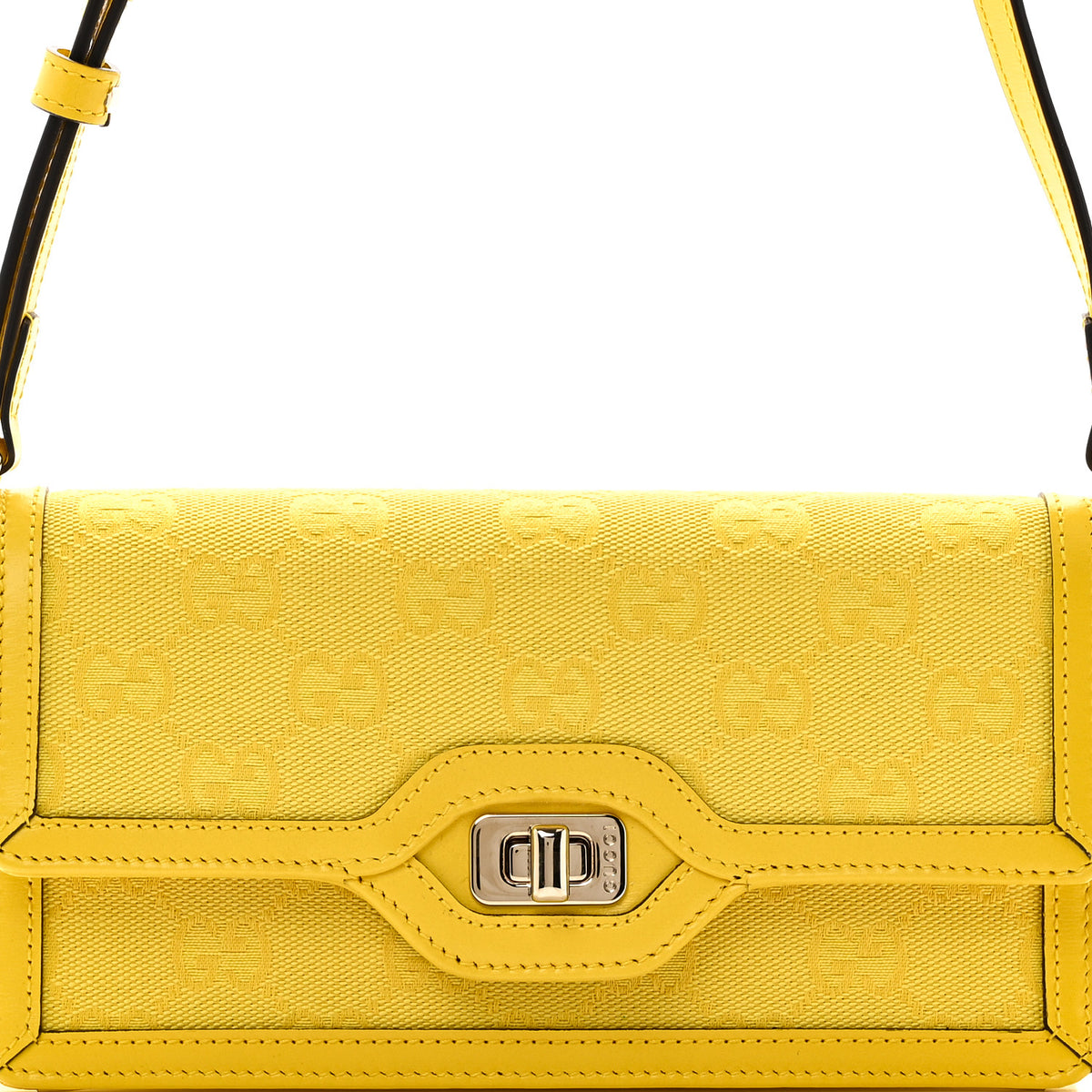 Gucci GG Monogram Textured Dollar Calfskin Mini Luce Shoulder Bag 