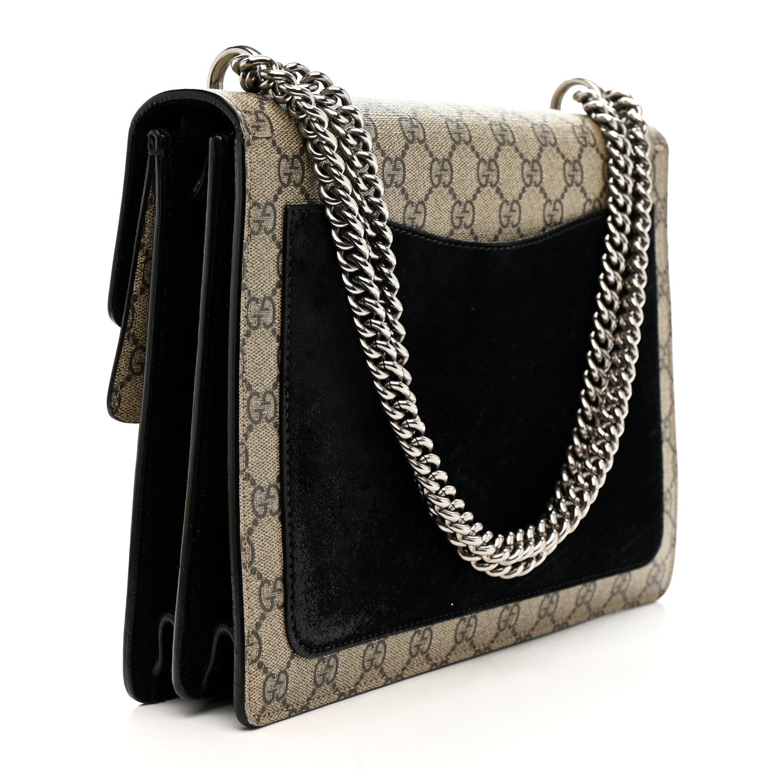 Gucci GG Supreme Monogram Medium Dionysus Shoulder Bag Black 3 of 21