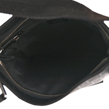 Gucci Monogram Flat Messenger Bag Black 5 of 9