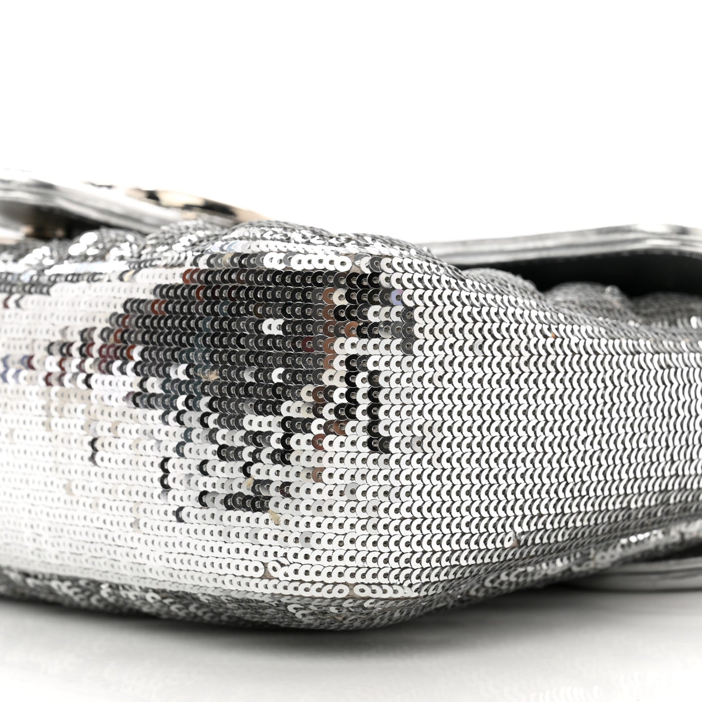 Sequin Matelasse Small GG Marmont Shoulder Bag Silver