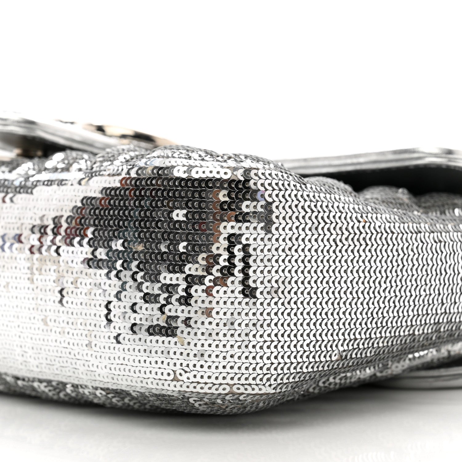 Gucci Sequin Matelasse Small GG Marmont Shoulder Bag Silver 10 of 11