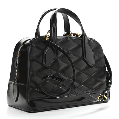 Louis Vuitton Lambskin Malletage Dora PM Black 3 of 9