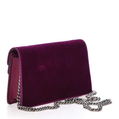 Gucci Velvet Super Mini Dionysus Shoulder Bag Fuchsia Violet Cyclamen 3 of 9