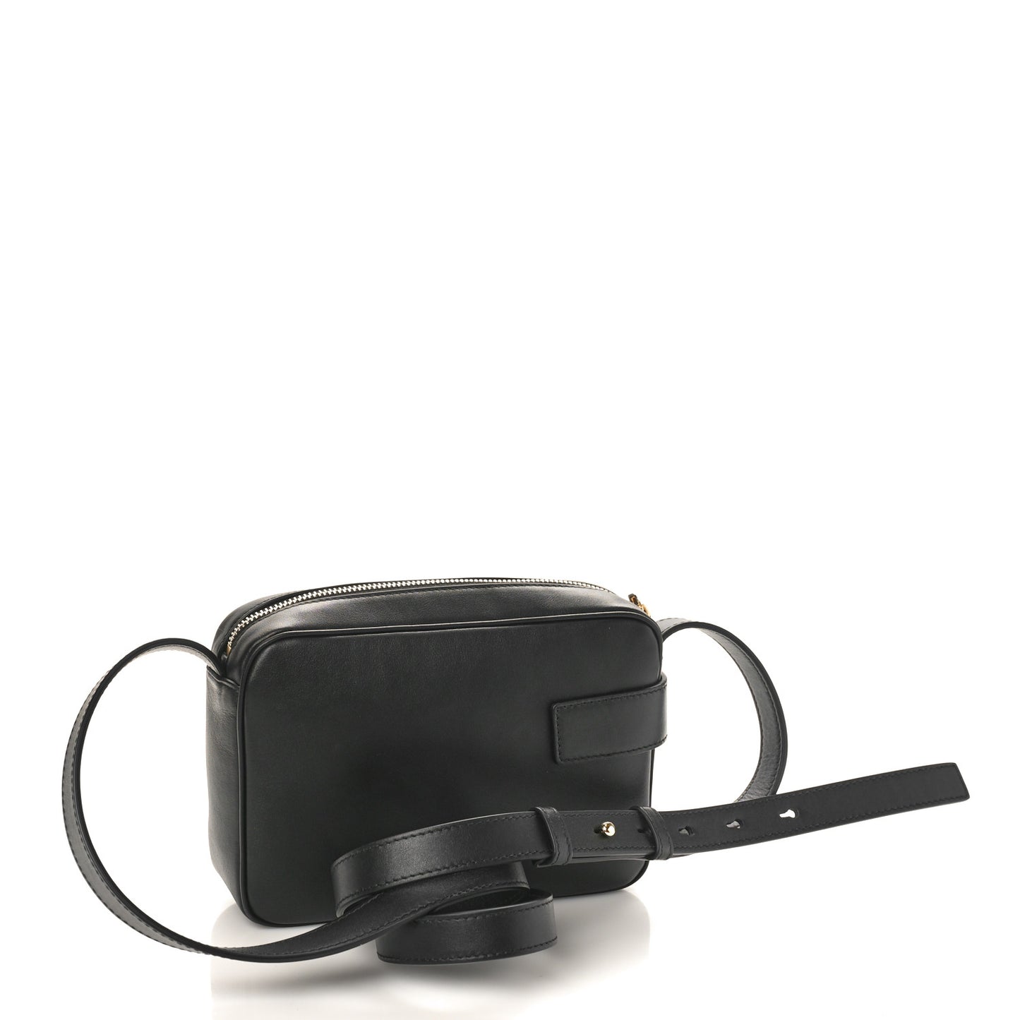 Calfskin Gancio Small Camera Case Black