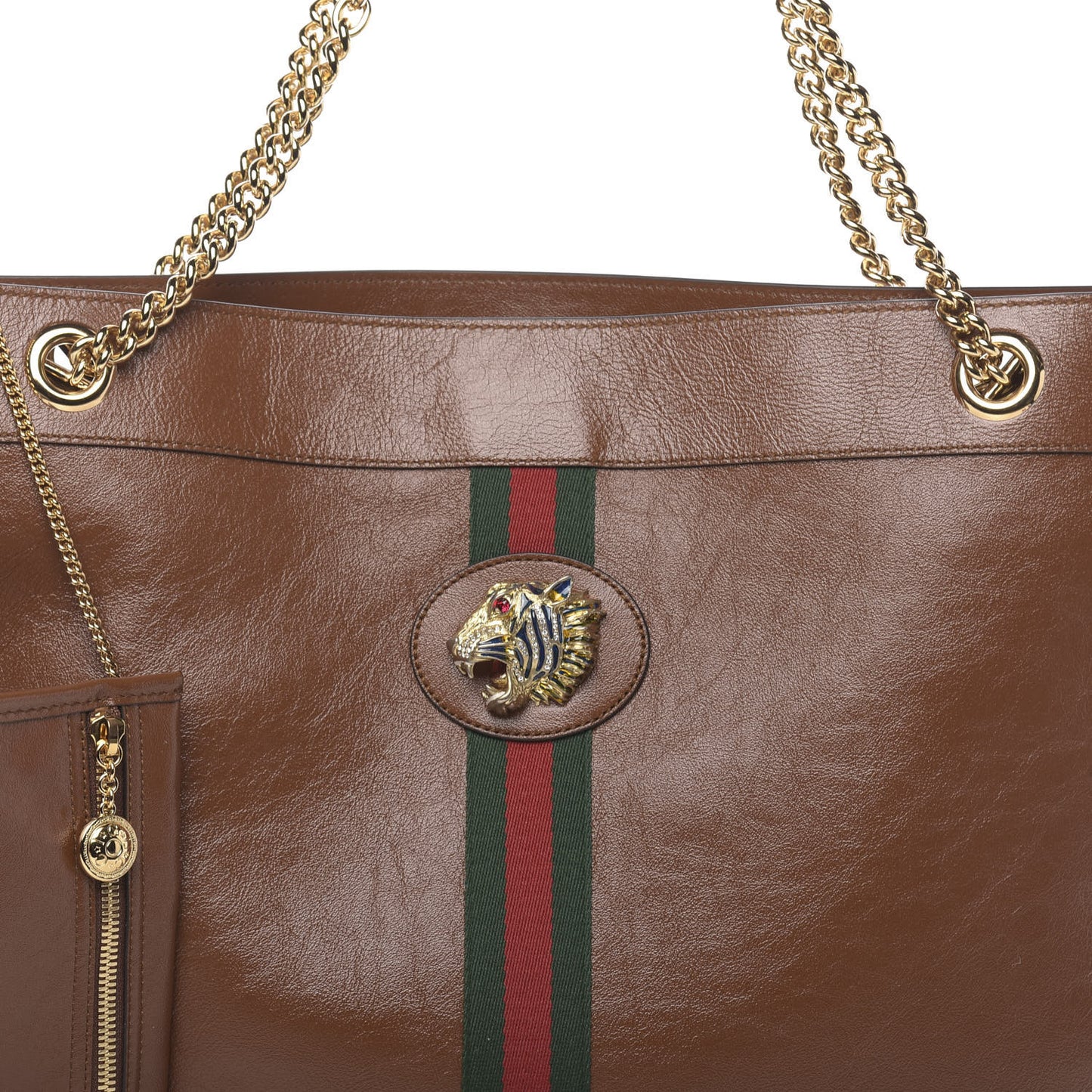 Calfskin Large Rajah Chain Tote Cuir